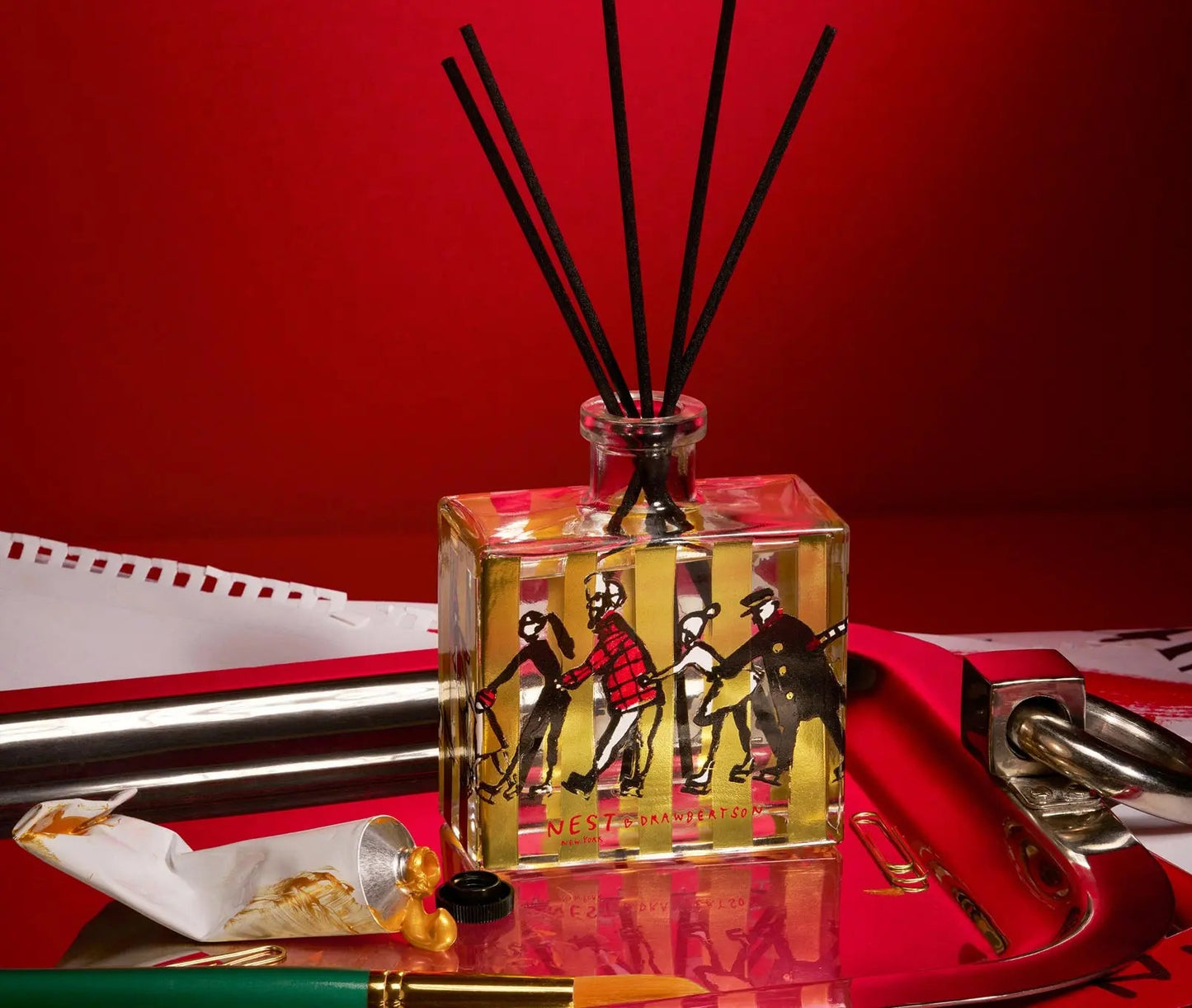 NEST NEW YORK x Drawbertson Holiday Ice Skaters Reed Diffuser