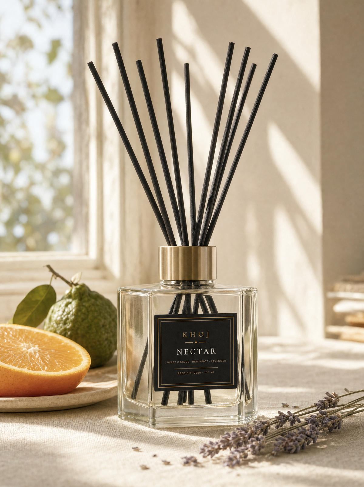 NECTAR Reed Diffuser — Sweet Orange, Bergamot & Lavender, 100 ml
